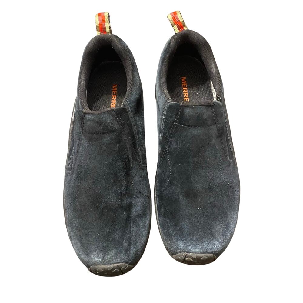 Merrell Jungle Moc Black Suede Slip On 9.5 Comfort Walking Shoes Gorpcore Travel